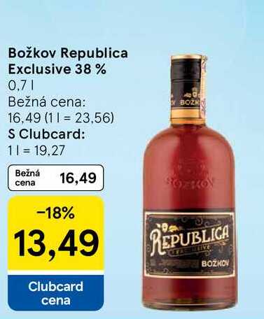 Božkov Republica Exclusive 38 %, 0,7 l