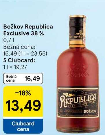 Božkov Republica Exclusive 38 %, 0,7 l