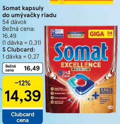 Somat kapsuly do umývačky riadu, 54 dávok 