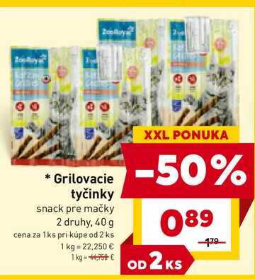 Grilovacie tyčinky snack pre mačky 2 druhy, 40 g