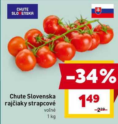 Chute Slovenska rajčiaky strapcové voľné 1 kg 