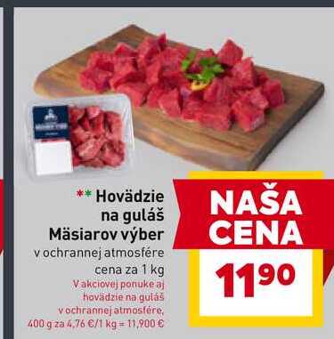 Hovädzie na guláš 1 kg