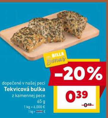 Tekvicová bulka z kamennej pece 65 g 