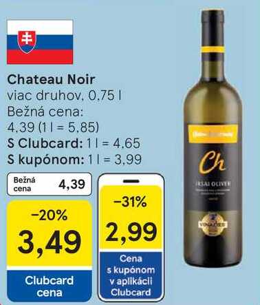 Chateau Noir, 0,75 l