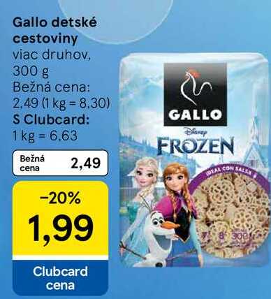 Gallo detské cestoviny, 300 g 
