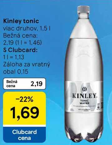 Kinley tonic, 1,5 l
