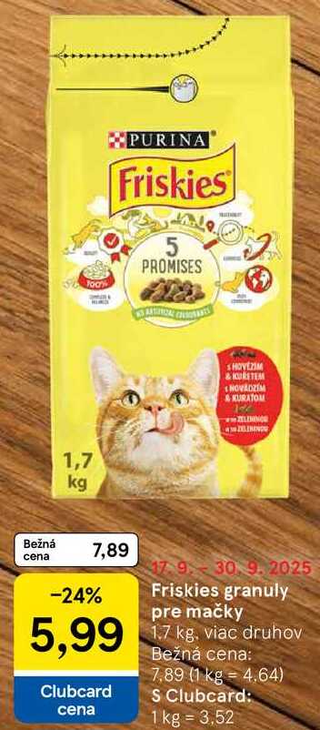Friskies granuly pre mačky, 1,7 kg