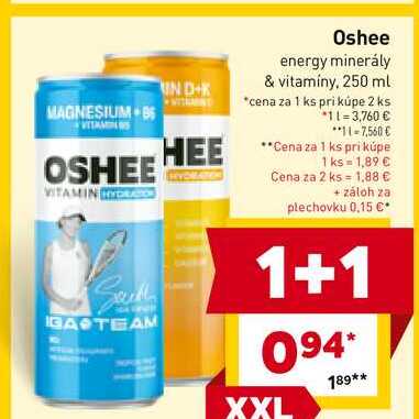 Oshee energy minerály & vitamíny, 250 ml 