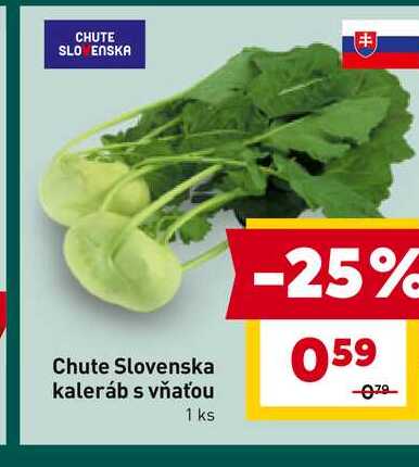 Chute Slovenska kaleráb s vňaťou 1 ks