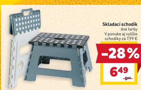 Skladací schodík dve farby 