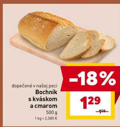 Bochník s kváskom a cmarom 500 g