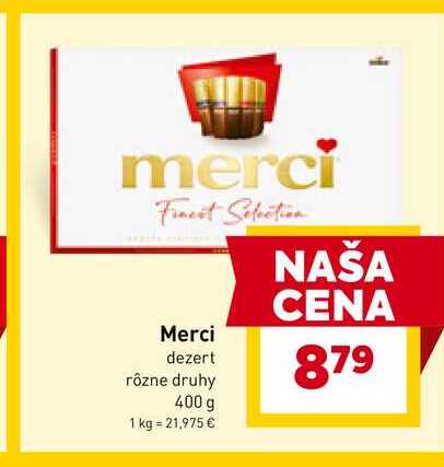 Merci dezert rôzne druhy 400 g 