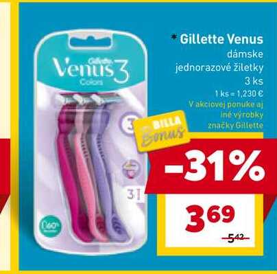 Gillette Venus dámske jednorazové žiletky 3 ks