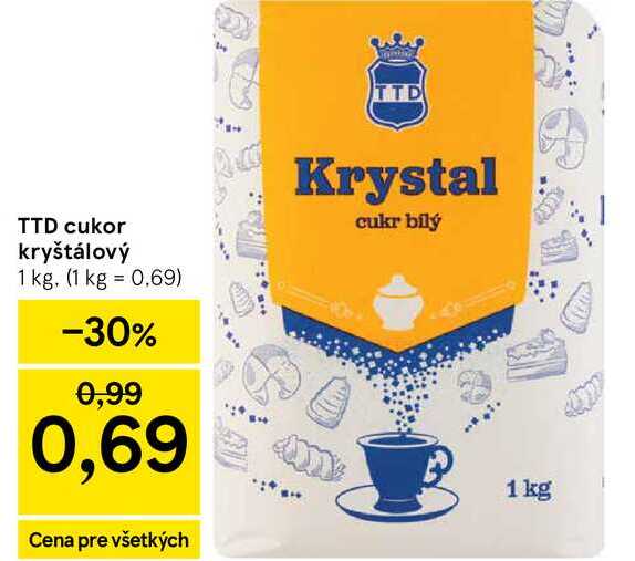 TTD cukor kryštálový, 1 kg