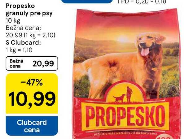 Propesko granuly pre psy, 10 kg