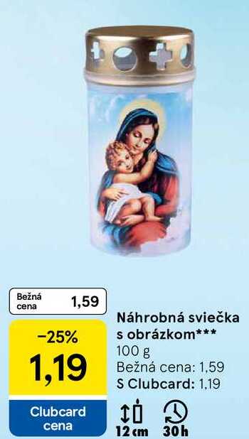 Náhrobná sviečka s obrázkom