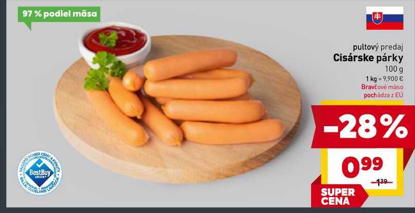 Cisárske párky 100 g