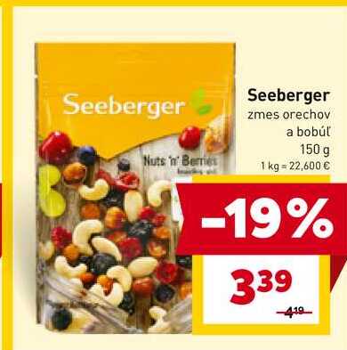 Seeberger zmes orechov a bobúľ 150 g