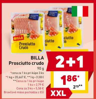 BILLA Prosciutto crudo 90 g 