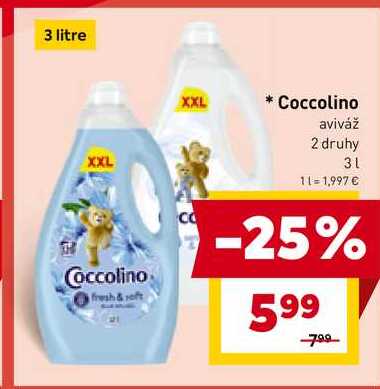Coccolino aviváž 2 druhy 3l
