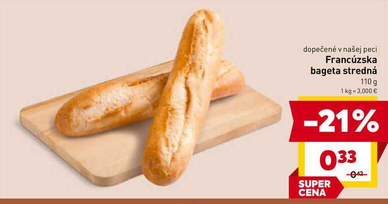 Francúzska bageta stredná 110 g 