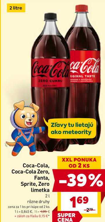 Coca-Cola 2l, vybrané druhy