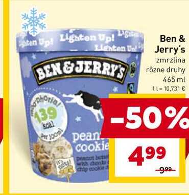 Ben & Jerry's zmrzlina rôzne druhy 465 ml 