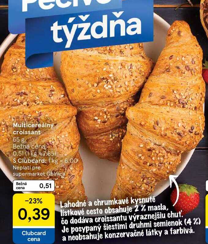 Multicereálny croissant, 65 g 