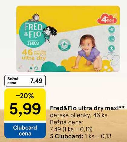 Fred&Flo ultra dry maxi, 46 ks 