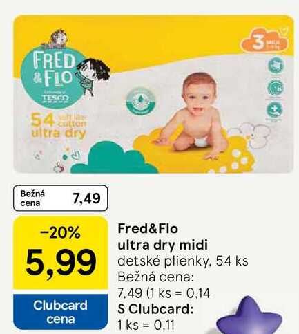 Fred&Flo ultra dry midi, 54 ks 