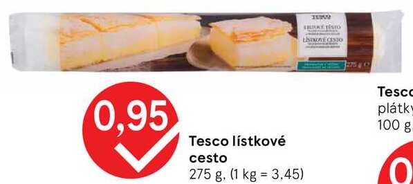 Tesco lístkové cesto, 275 g