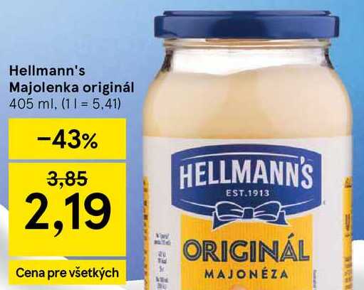 Hellmann's Majolenka originál, 405 ml