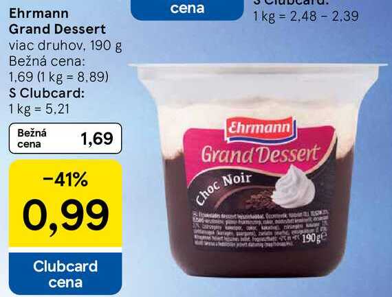 Ehrmann Grand Dessert, 190 g 