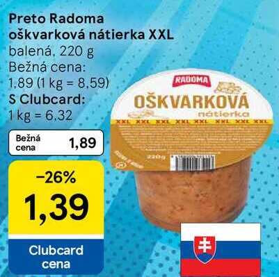 Preto Radoma oškvarková nátierka XXL, 220 g 