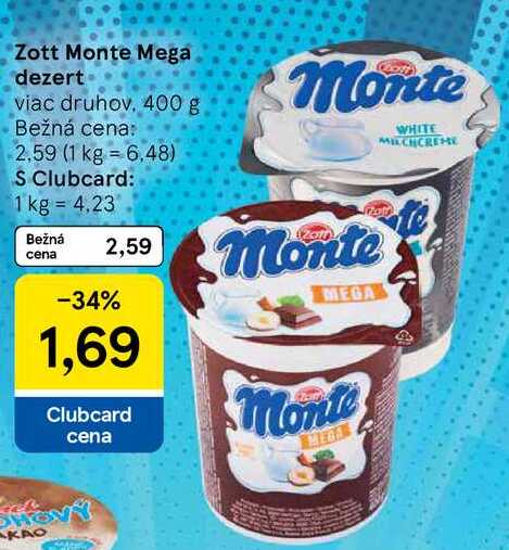 Zott Monte Mega dezert, 400 g 