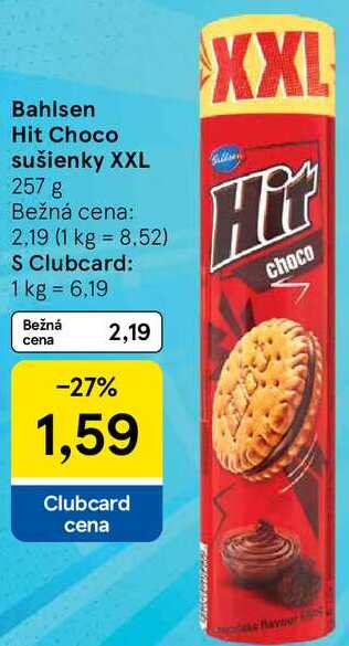 Bahlsen Hit Choco sušienky XXL, 257 g