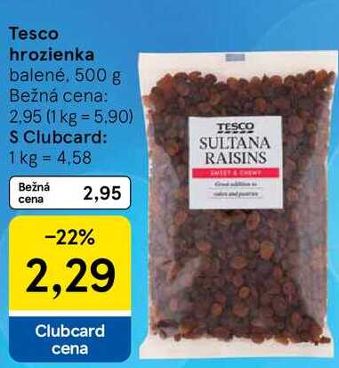 Tesco hrozienka, 500 g 