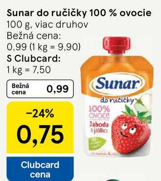 Sunar do ručičky 100% ovocie, 100 g