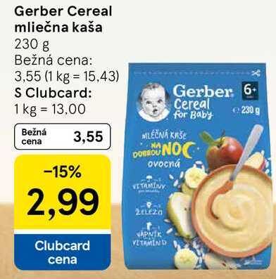 Gerber Cereal mliečna kaša, 230 g 