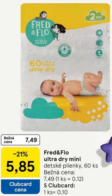 Fred&Flo ultra dry mini, 60 ks 