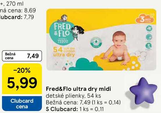 Fred&Flo ultra dry midi, 54 ks
