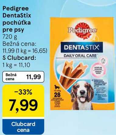 Pedigree Dentastix pochúťka pre psy, 720 g