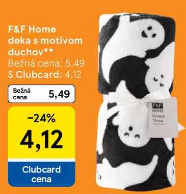 F&F Home deka s motívom duchov