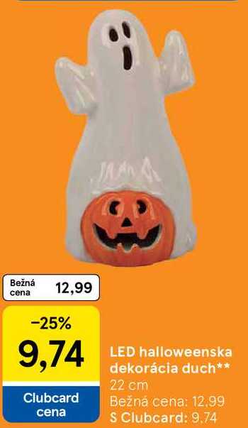 LED halloweenska dekorácia duch