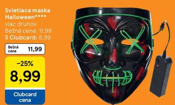Svietiaca maska Halloween