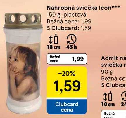 Náhrobná sviečka Icon
