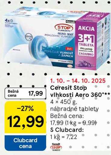 Ceresit Stop vlhkosti Aero 360°, 4x 450 g