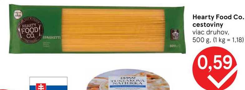 Hearty Food Co. cestoviny, 500 g