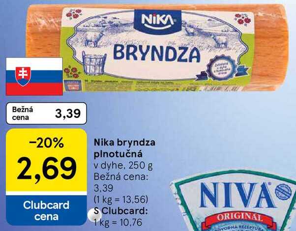 Nika bryndza plnotučná, 250 g