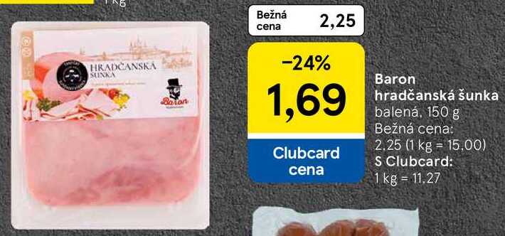 Baron hradčanská šunka, 150 g 